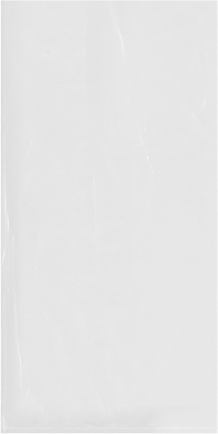 Plymor 10" x 20" (Pack of 100), 4 Mil Flat Open Clear Plastic Poly Bags