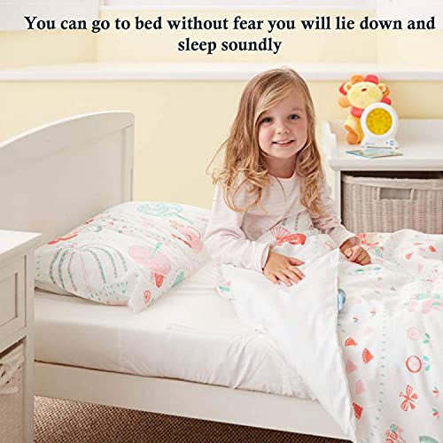 Plain Printed Linen 3-Piece Toddler Sheet Set, 100% Cotton Fitted Sheet, Flat Sheet And Envelope Pillowcase, Toddler Bed Set,Crib Sheets Set,Mini Crib Sheets (White Solid) #TOP6