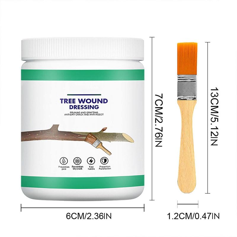 Nexoria Plant Healing Paste, 120 g Boom Wond Sealer Boom Wond Healing Agent met Borstel Plant Wond Snoeien Sealer Snel Herstel Boom Reparatie Agent Plant Healing Sealant (1 stuk