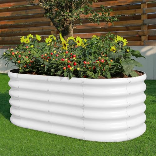 image for Land Guard 18“ Tall 4×2ft Galvanized Raised Garden Bed Kit, Galvani