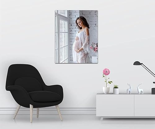 Miniatura 4 de Sunwes Impresiones de fotos personalizadas en lienzo con marco de fotos, galería de pared, marcos de fotos impresas en lienzo, ideal para decoración