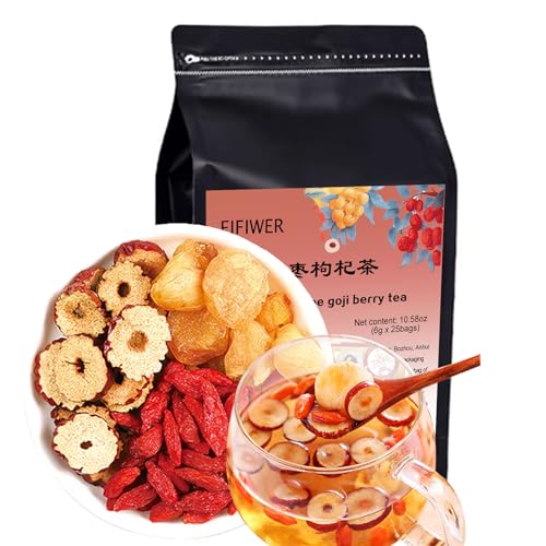 Longan Jujube Wolfberry Fruit Tea10.58 ounces, Red date longan goji berry tea, Red dates, goji berries, longan tea combination tea bag