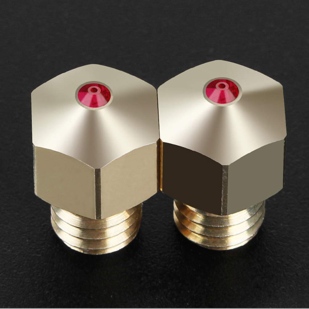 Druckerteile 1 stücke Gewinde Design Rubin 0,4 MM Messing Düsenspitze Extruder Düse Druckkopf Kompatibel für MK8 3D Drucker Ersatzteile
