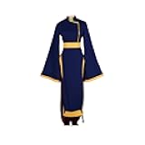 Women Maomao Cosplay Costume Halloween Blue Long Robe with Belt Red Pants Outfits Full Set Uniform