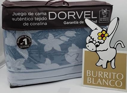 Burrito Blanco Juego de Sabana Coralina Dorvel 765 (Azul, 150 cm)