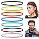 Wefaly 7 Stücke Haarband Jungs, Antirutsch und Atmungsaktiv Haarband Herren Dünn Sport Haarband Damen Elastische Haarband Sport Schweißband Sport Stirnband für Fußball Yoga Laufen Fitness