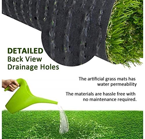 Comfy Home High Density Super Soft Artificial Grass For Lawn, Garden, Balcony, Terrace, Door, Artificial Grass For Indoor And Outdoor (6Feet×1Feet, Green)