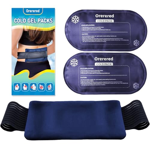 Image of Ice Packs for Injuries Reusable, 3-Piece Set Soft Cold Gel Packs | Soft Ice Wrap for Injury, Alleviate Joint and Muscle Pain - Gel Ice Pack Resuable for Back, Elbow, Shoulder(3pcs-Navy)