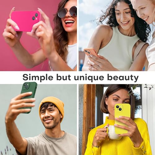 Image of LOVE 3000 Compatible with iPhone 15 Case, [Smooth Silicone Full Coverage Camera] [8ft Drop Protection], Soft Microfiber Lining Full Body Protective Case for iPhone 15 6.1 inch - Green