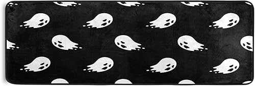 Alfombra de pasillo de fantasmas espeluznantes de Halloween, alfombra de baño, tapete antideslizante para puerta de piso, tapete suave para