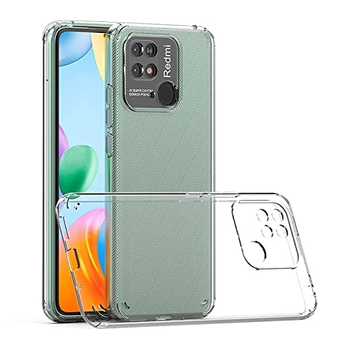 Image of WOW IMAGINE Back Cover for Redmi 10 Power | Redmi 10 (2022) | Flexible Crystal Clear TPU Ultra Protective Cushioned Edges Mobile Case Cover for Redmi 10 Power | Redmi 10 (2022) - Transparent