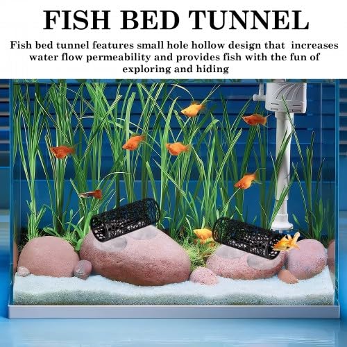 2 Piezas Betta Fish Tunnel Juguete, Escondite Hueco para Acuario con Ventosas Transparentes, Túneles Betta Huecos para Acuario, Decoración de Peces, para Peces Pequeños, Tetras, Peces Ornamentales — view 6