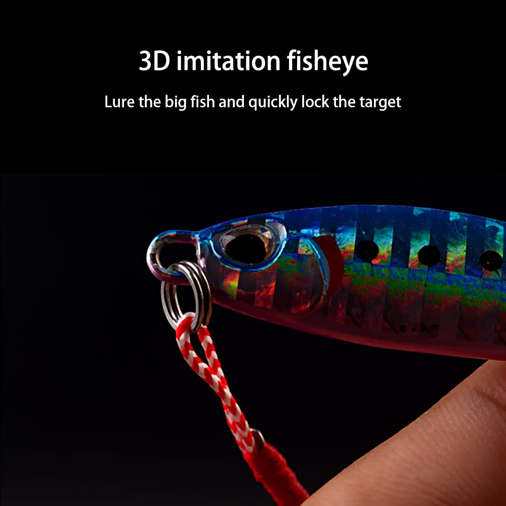 Lubina Set Cebo Artificial Luminoso, Señuelos Pesca Kit, 5 Piezas Spinning Accesorios