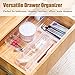 Qozary 17 Pack Clear Plastic Drawer Organizer Containers, Storage for Desk Drawers Trays, Kitchen Bathroom Makeup Drawer Dividers with Large Capacity Bins, 5-Size Trays for Bedroom Dresser Drawer