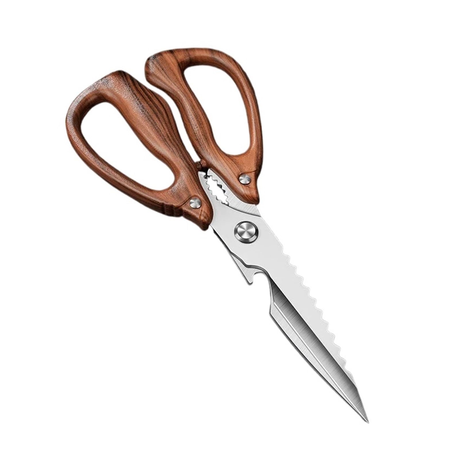 Küchenschere – Mehrzweckschere aus Edelstahl for Huhn, Fisch, Flaschenöffner und Nussknacker(Shears and Sharpener)