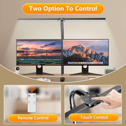 Lampe de Bureau EUARY 80CM à Pince avec Télécommande sans Fil - 2