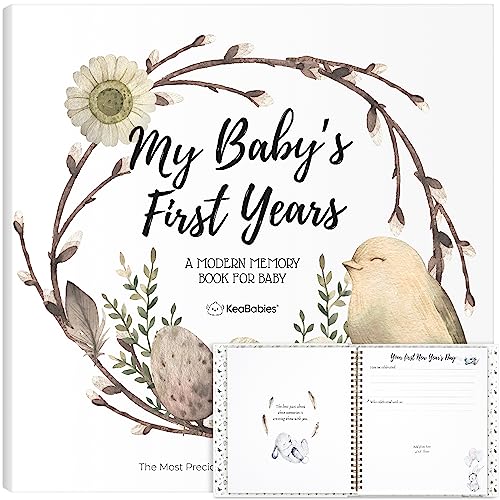 Image of First 5 Years Baby Memory Book Journal - 90 Pages Hardcover First Year Keepsake Milestone Baby Book For Boys, Girls - Baby Scrapbook - Baby Album And Memory Book (WonderLand)