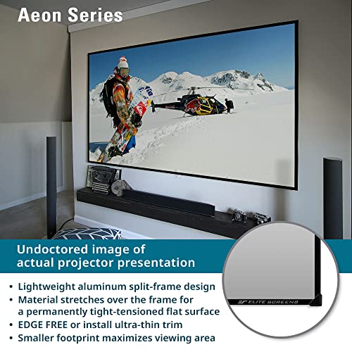 Image of Elite Screens Aeon Series 135-Inch Fixed Frame Projector Screen, Zero Edge Design, ISF-Certified, Compatible with Standard, Short, and Ultra Short Throw Projectors, Perfect for Home Theater - AR135H2