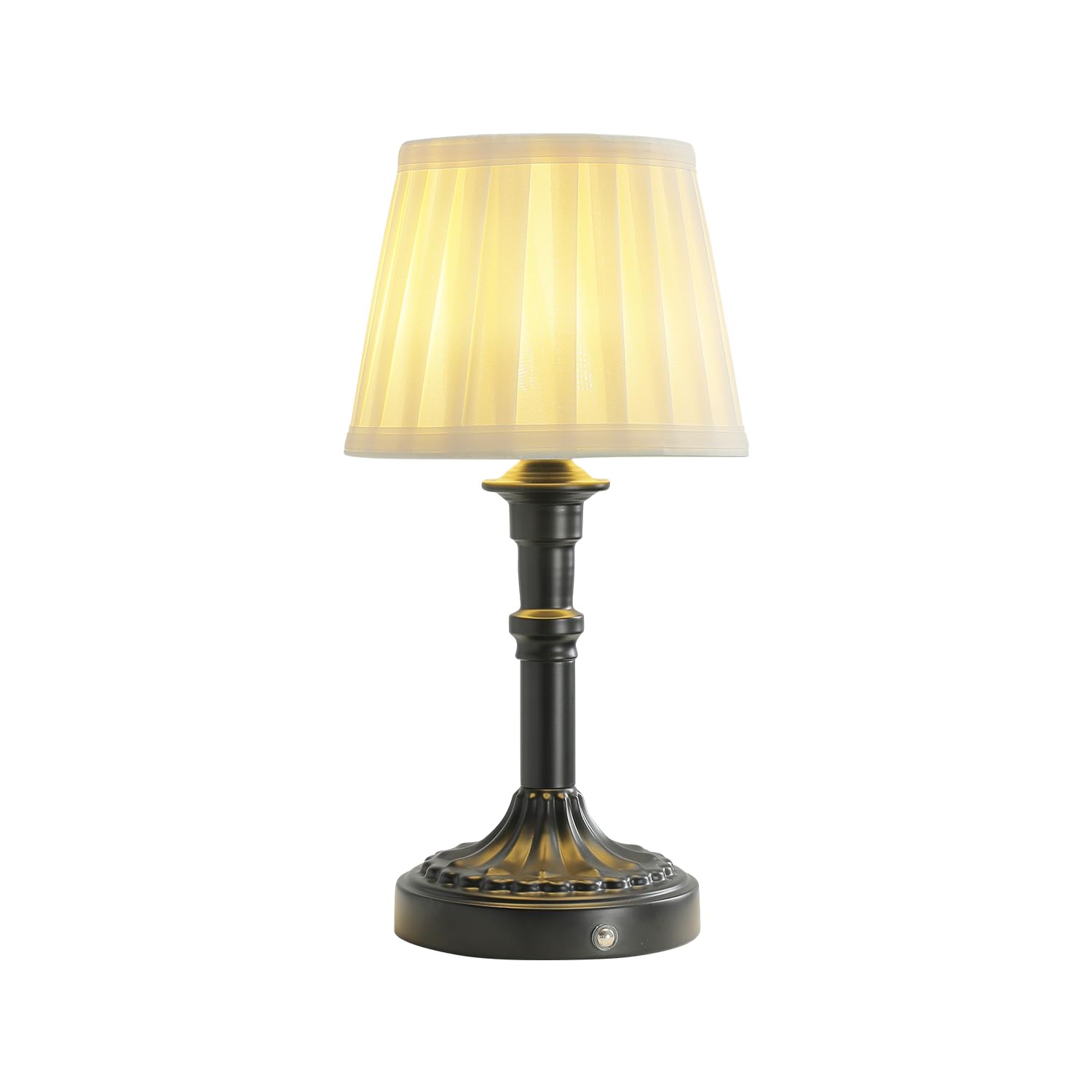 Cordless Table Lamp Portable Fabric Shade LED Des Lamps 5200mAh Battery Operated 3 Color Stepless Dimming Up for