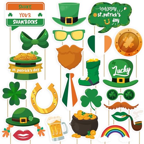 St. Patrick's Day Photo Booth Props, 24 Pcs St...