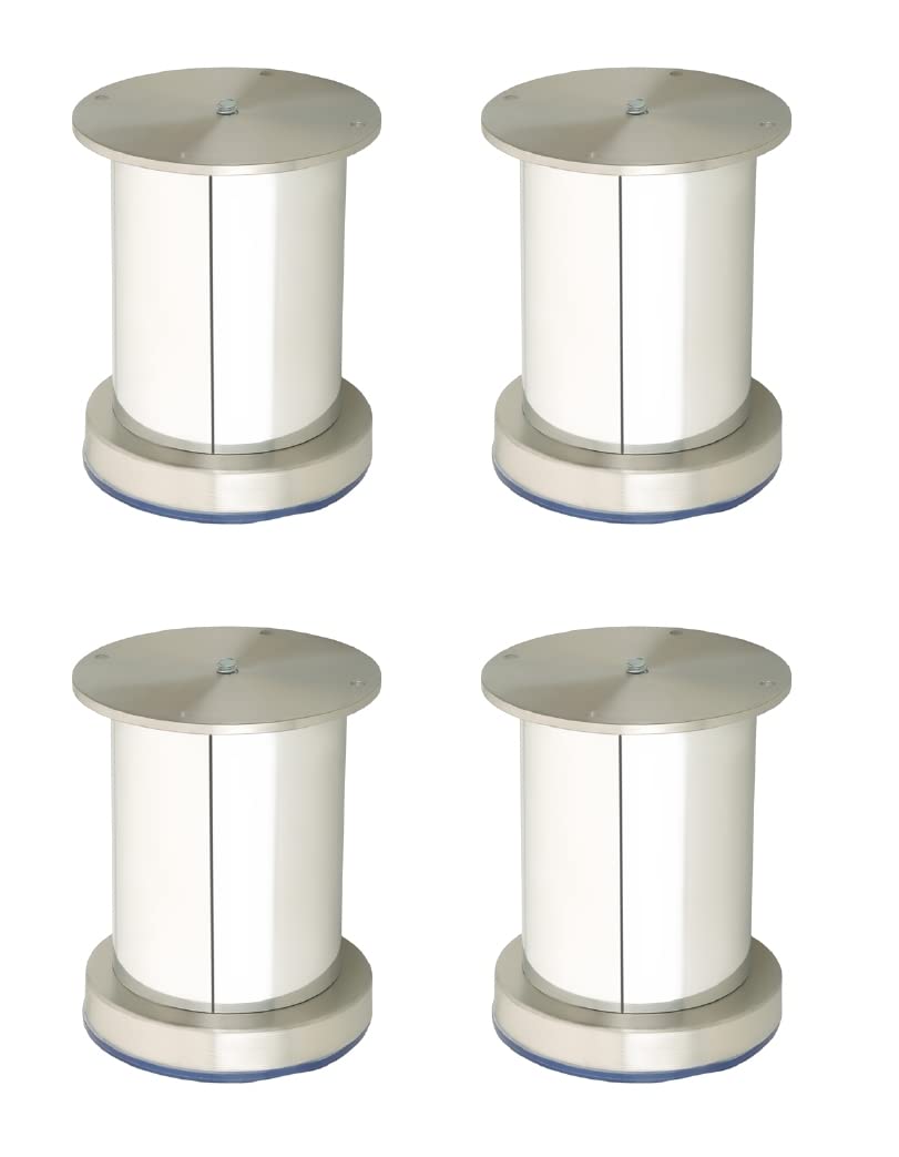 Varsha Metal | Furniture Leg 50mm CD Glossy Stainless Steel Sofa Leg Round Design Sofa Leg Crome 3" Inch Height (Pack of 4) (B0BRL42V5V) Amazon Price History, Amazon Price Tracker