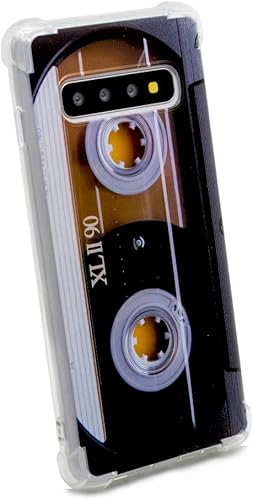 Miniatura 3 de FAteam - Funda para Galaxy S10 Plus, con esquinas reforzadas, TPU suave, parachoques suave, cinta de casete de música retro, compatible con Samsung