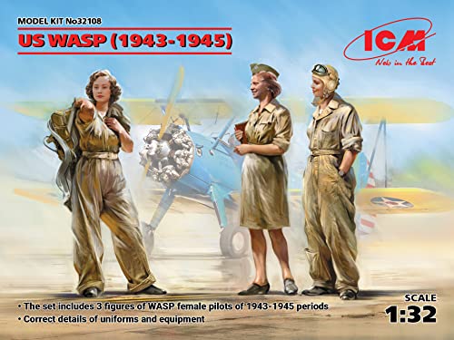 ICM Model Kit Figuras Militares US WASP 1:32 (3 Pzs) miniatura 2