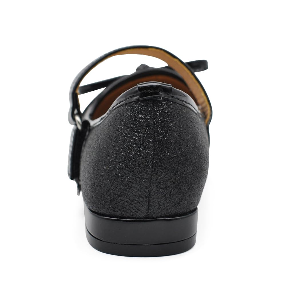 IF Scarpe Ballerine da Bambina Ragazza Fiocco Glitter Cerimonia Gioiello Comunione W7050