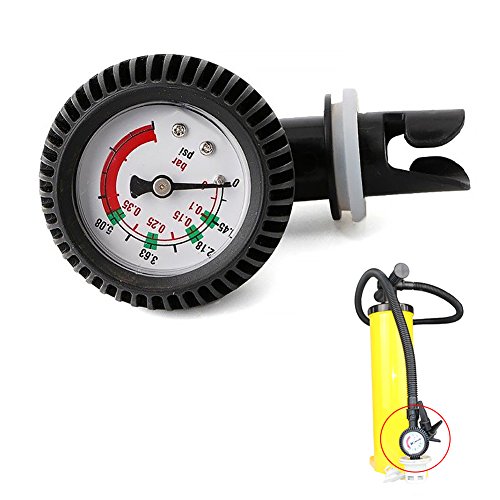 Kayaking Air Pressure Gauge, 5.08 PSI Kayak Test Surfboard Inflator Pump for Kayaking Inflatable Boat Board Raft, PVC Manometer Pressure Tester Air