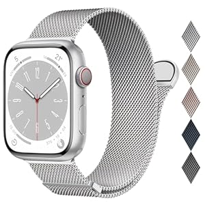 EPULY Milanese Edelstahl Armband Kompatibel mit Apple Watch Armband 40mm 42mm 38mm 41mm 44mm 45mm 46mm 49mm, Einstellbar Magnetisch Metallarmband für iWatch Series 11 10 9 8 7 6 5 4 3 SE 3 Ultra 3