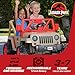Power Wheels Jurassic Park Jeep Wrangler Ride-On Battery Powered Vehicle with Dinosaur Sounds & Lights for Preschool Kids Ages 3+ Years