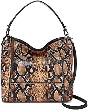 Botkier Woman's Soho Medium Leather Hobo Bag, Brown Snake