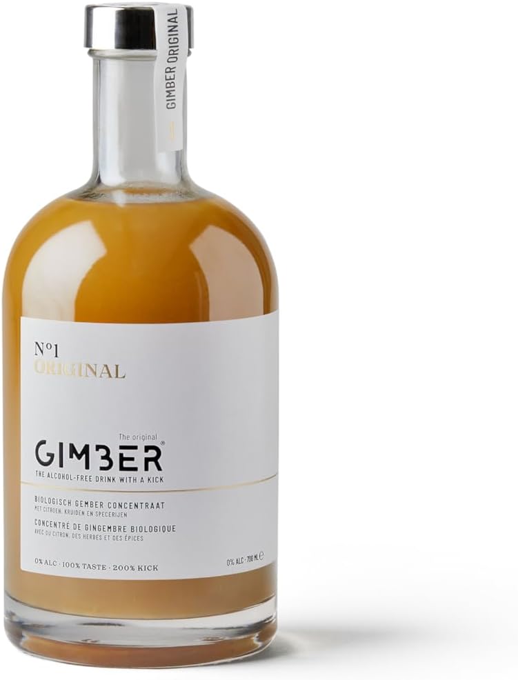 Gimber : The original natural concentrate made with the best organic ginger from Peru (700 ml)