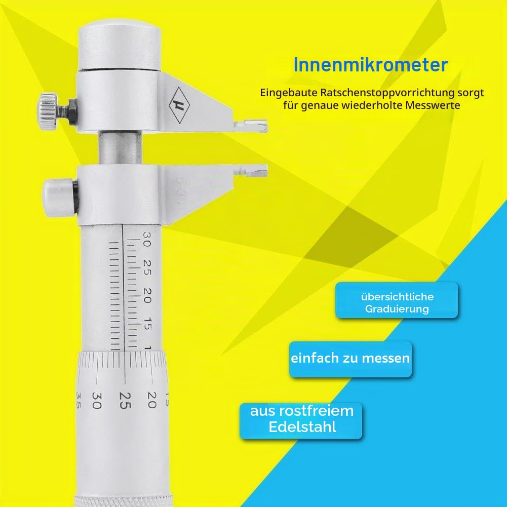 Interne Mikrometer, 5-30 mm 0,01 mm Innenmaß Mikrometer Innendurchmesser Loch Durchmesser Präzisionsmessgerät