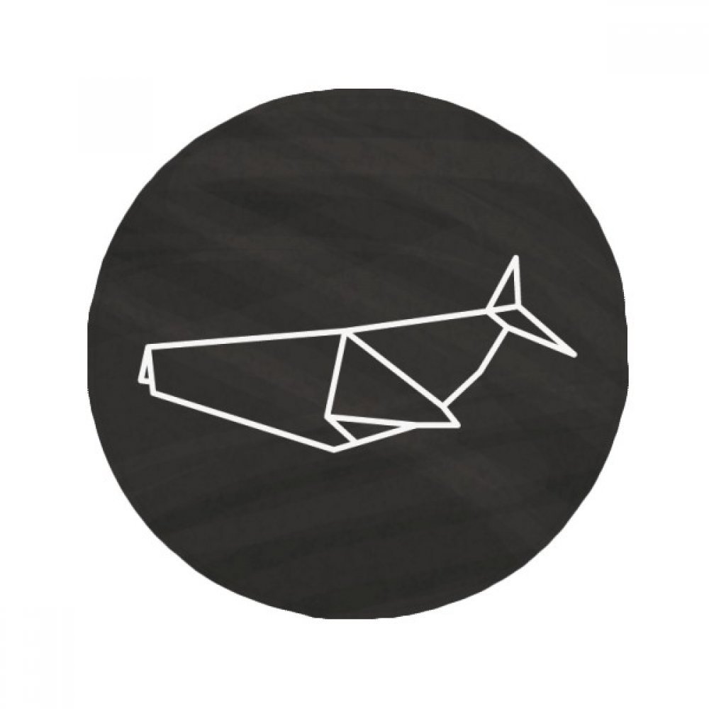 Tapis ronde Origami Shark multicolore doux pour le confort de votre pet au salon
