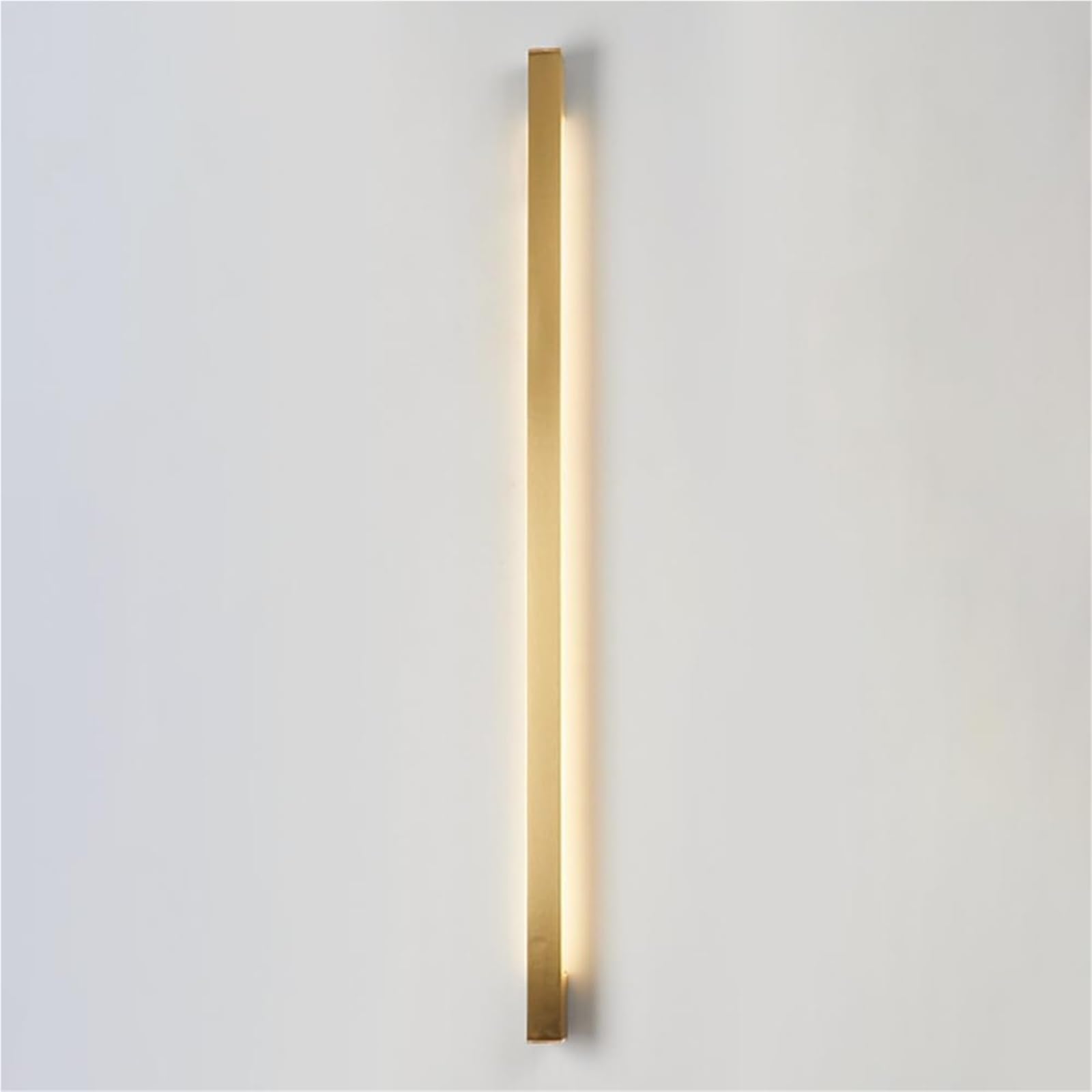 HCZKIUJY Wall Lamps & Sconces Modern LED Linear Wall Light with Metal Long Sconce and Acrylic Lampshade, 3000K Bedside Decorative Fixture, Adjustable Background Atmosphere Lighting Lamps(Gold-120CM)