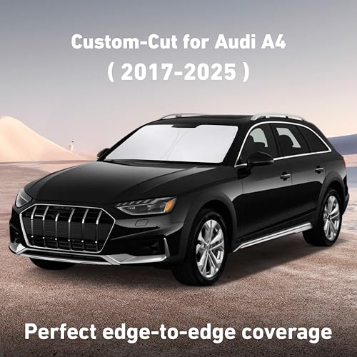 Image of EcoNour Windshield Sunshade Compatible for Audi A4 2017-2023 2024 2025, Sun Visor for Front Windshield & Window Sun Shade Cover, UV Heat Blocker & Protector, Car Accessories