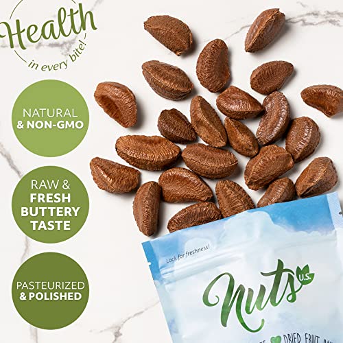 Nuts U.s. – Brazil Nuts In Shell | No Added Colors And No Artificial Flavors | Non-Gmo And Natural | Fresh Buttery Taste And Raw | Pasteurized And Polished Brazil Nuts Packed In Resealable Bags!!! (1 Lb) #TOP3