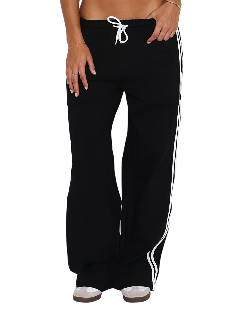 dockstreet Straight Wide fit Long Length Open Bottom Jogger for Women/Trending Multi Pocket Style, Relaxed Casual Pants for Women-picture-32