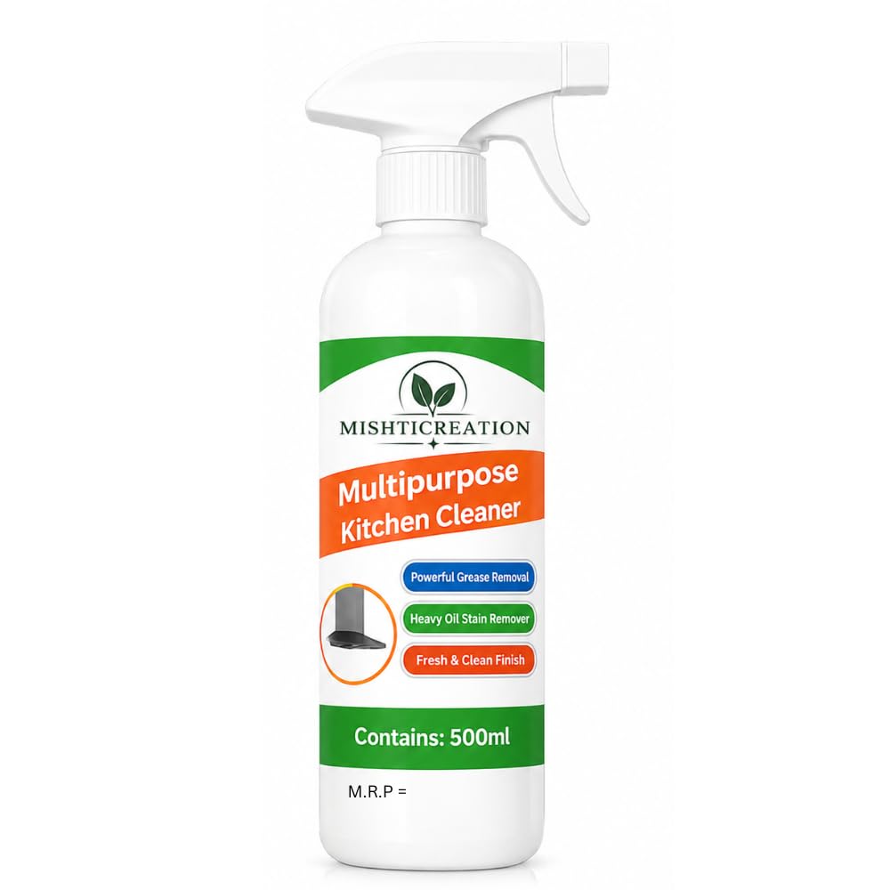 Mishticreation Powerful Kitchen Cleaner Spray | Multi-Purpose Kitchen Degreaser for Chimney, Gas Stove, Tiles, Sink & Countertop | Removes Tough Grease & Oil Stains | Fresh Fragrance-image-13