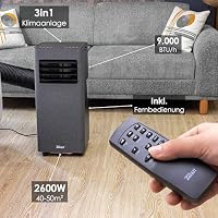 Zilan Mobile Klimaanlage 9000 BTU mit WLAN & Abluftschlauch, 3-in-1 Mobiles Klimagerät – Kühlen, Entfeuchten & Ventilator, leise, inkl. Fensterabdichtung & Fernbedienung, Timer, Wifi App-Steuerung – Ansicht 7