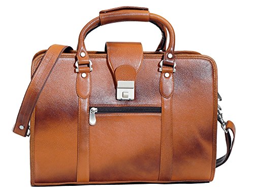 ZN Genuine Leather Laptop Bag Briefcase Messenger Bag Fits 15.6 Laptop for Women or Men - Special Black Friday Deal