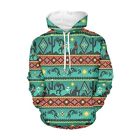 WELLFLYHOM Women's Aztec Pullover Hoodie Cover