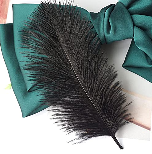 Bamboopack 50Pcs Black Natural Ostrich Feathers Plume Fluffy Feahters 6-8Inch(15-20cm) for Wedding Centerpieces Table Decoration (WTTC66300) - Image 3
