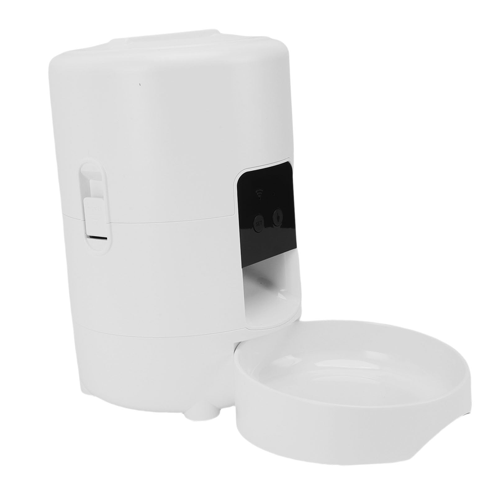Fabater Dispenser di Cibo per Gatti Intelligente a Doppia Alimentazione App con Telecomando Alimentatore per Animali WiFi di Grande capacità 2L per la Cura degli Animali Domestici (WHITE)