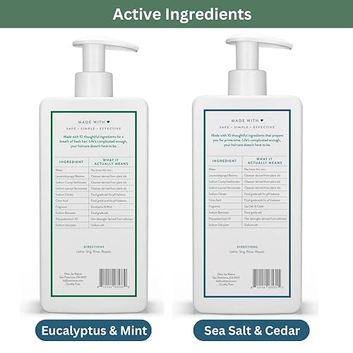 Miniatura 4 de Native - Champú y acondicionador 2 en 1, juego de champú acondicionador Native, 16.5 onzas líquidas, paquete de 2 unidades, incluye puntas para un