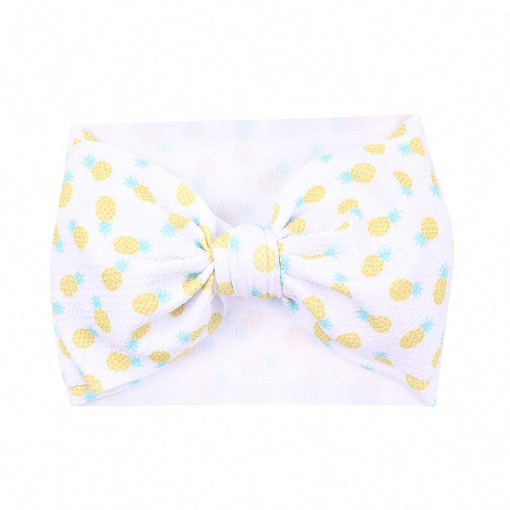 Giwotu Large Hair Bows Knot Headband Waffle Flower Print Elastic Headwear DIY Girls Hair Accessories for Kid 22