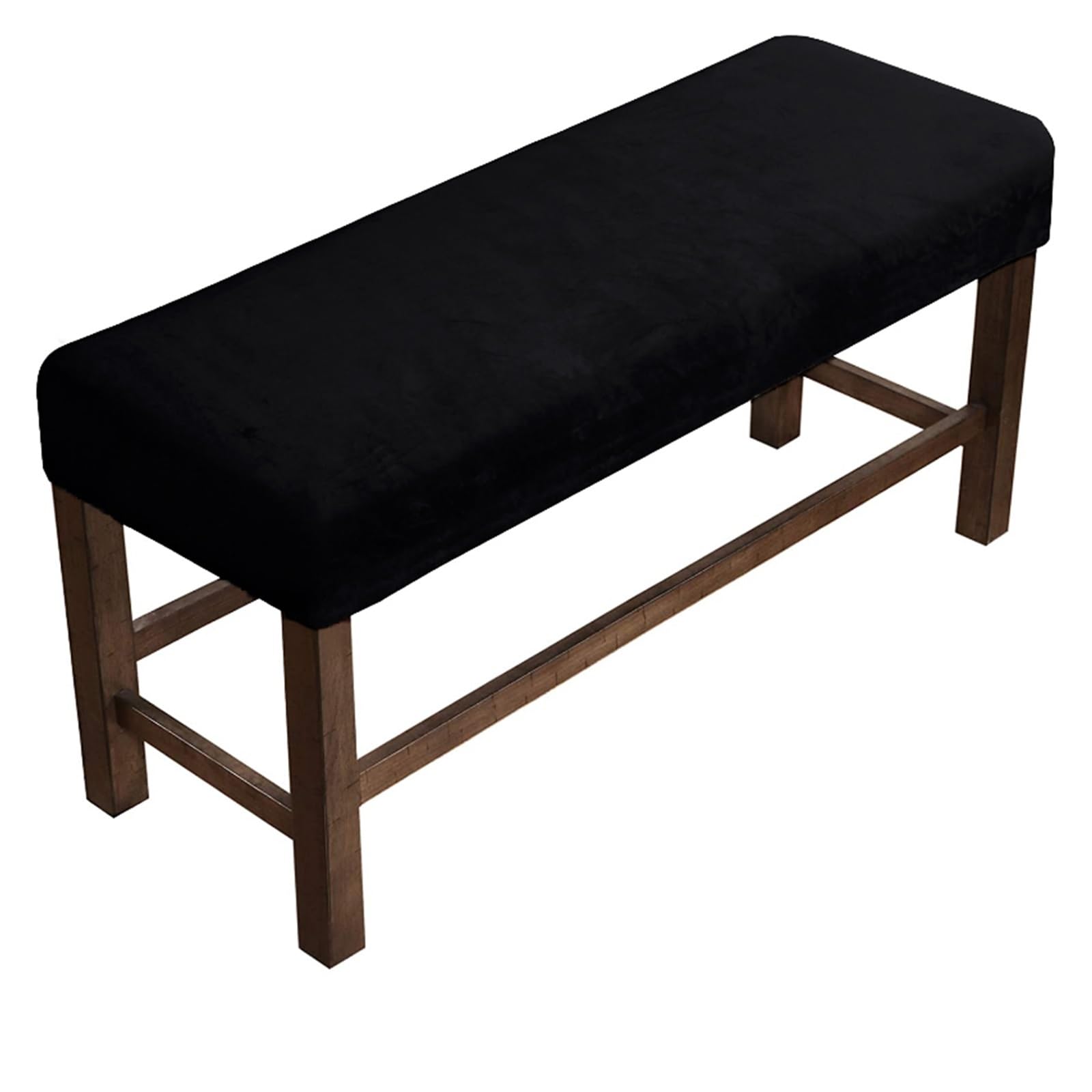 Zgcrumphant Black Bench Slipcover Elastic Chair Bench Covers