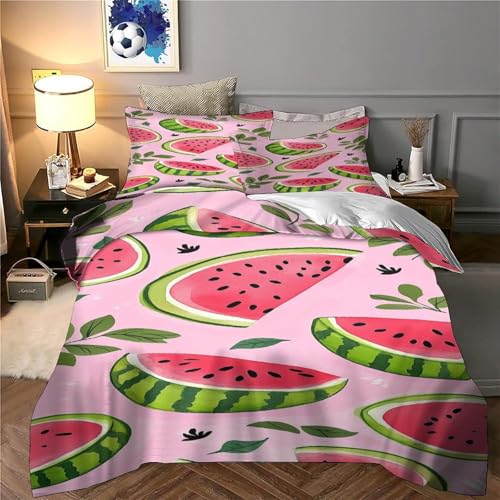 Housse de couette pastèque 200x200 lit double infroissable sans repassage - 6