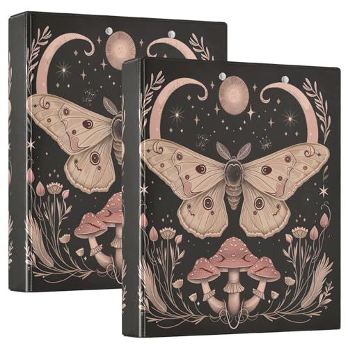 Moth and Mushroom 3�����O�o�C���_�[ �_���D�����O�o�C���_�[ �|�P�b�g�t�� 3�����O�o�C���_�[ �w�Z ��w �I�t�B�X�p (2�p�b�N)